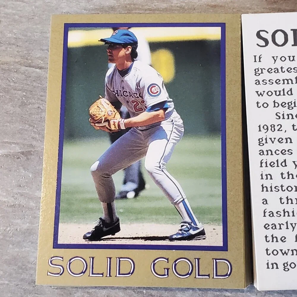 Chicago Cubs Ryne Sanberg Lot Of 65 Baseball Cards‎ 1989 Solid Gold Grand Slam